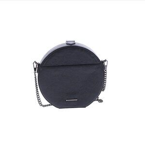 Rebecca Minkoff Black 100% Leather Round Crossbody Handbag